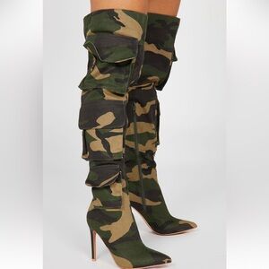 Fashion Nova Camouflage Cargo Boots